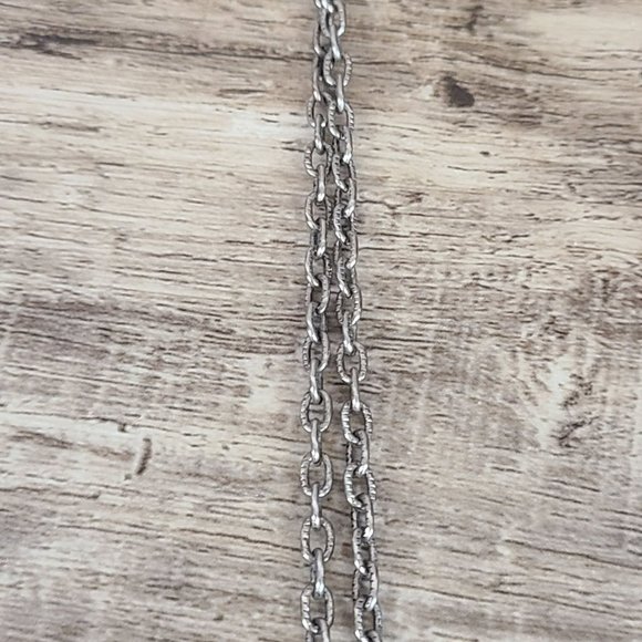 Vintage Sunburst Lavender Purple Cabochon Stone Pendant Necklace 28" Silvertone - Picture 6 of 7